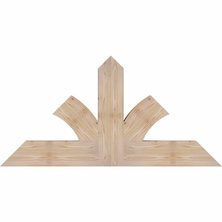 Ekena Millwork Richland Smooth Timber Gable Bracket, Douglas Fir, 48"W x 24"H x 3 1/2"D x 5 1/2"F, 12/12 Pitch GBW048X24X0406RIC00SDF